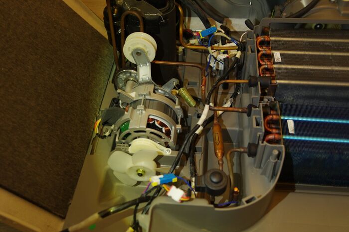 Motor area and coil inlet after cleaning