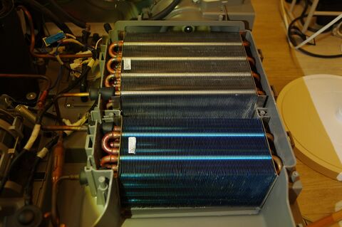 Evaporator and condenser coils after cleaning