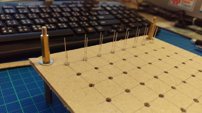 Put LED 1n template side by side